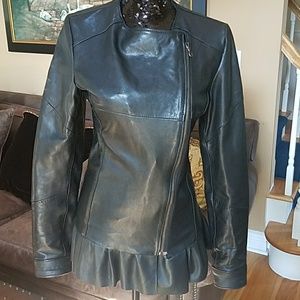 Hot , Hot peplum  real leather made in Italy.